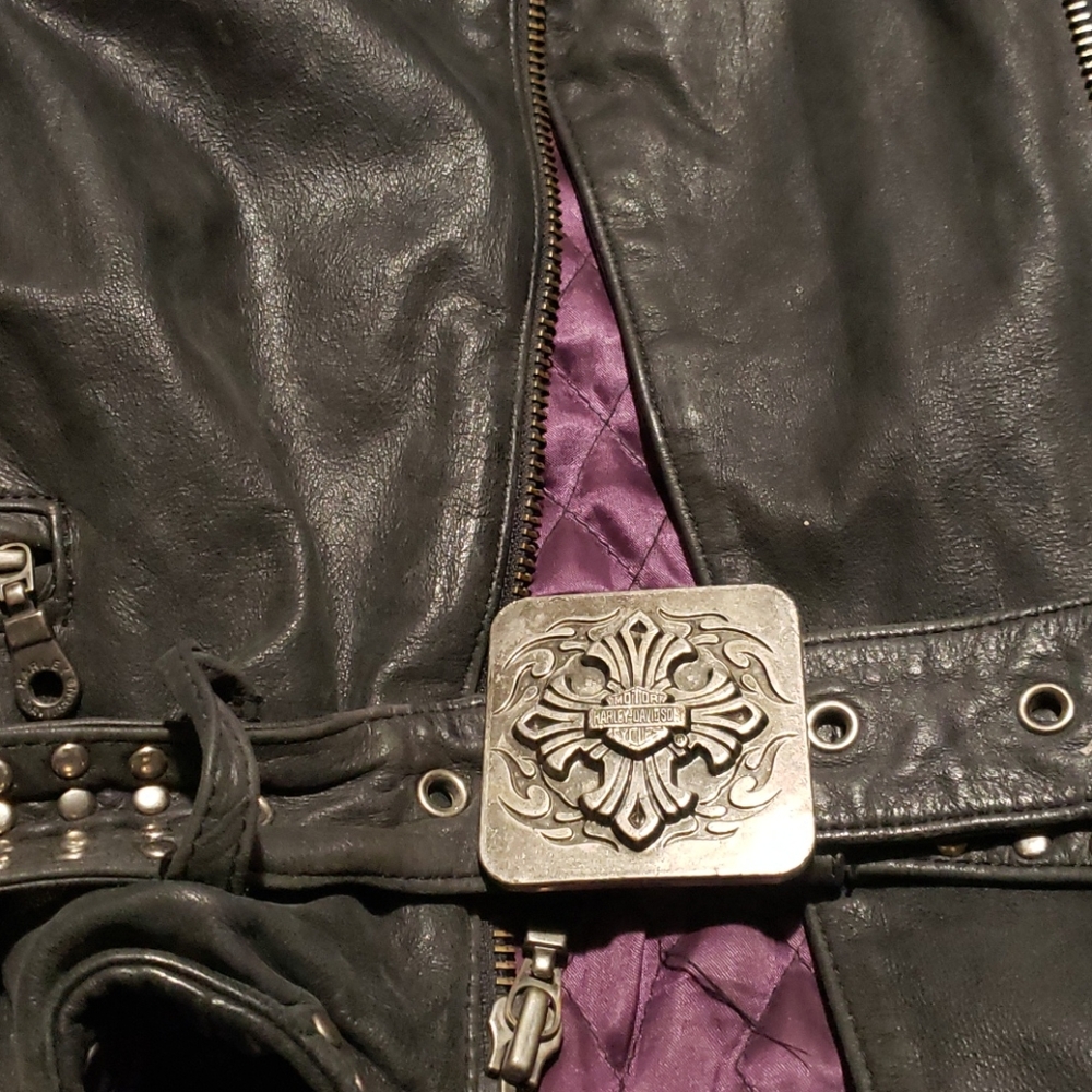 Ladies genuine leather Harley Davidson riding jack - Picture 7 of 7